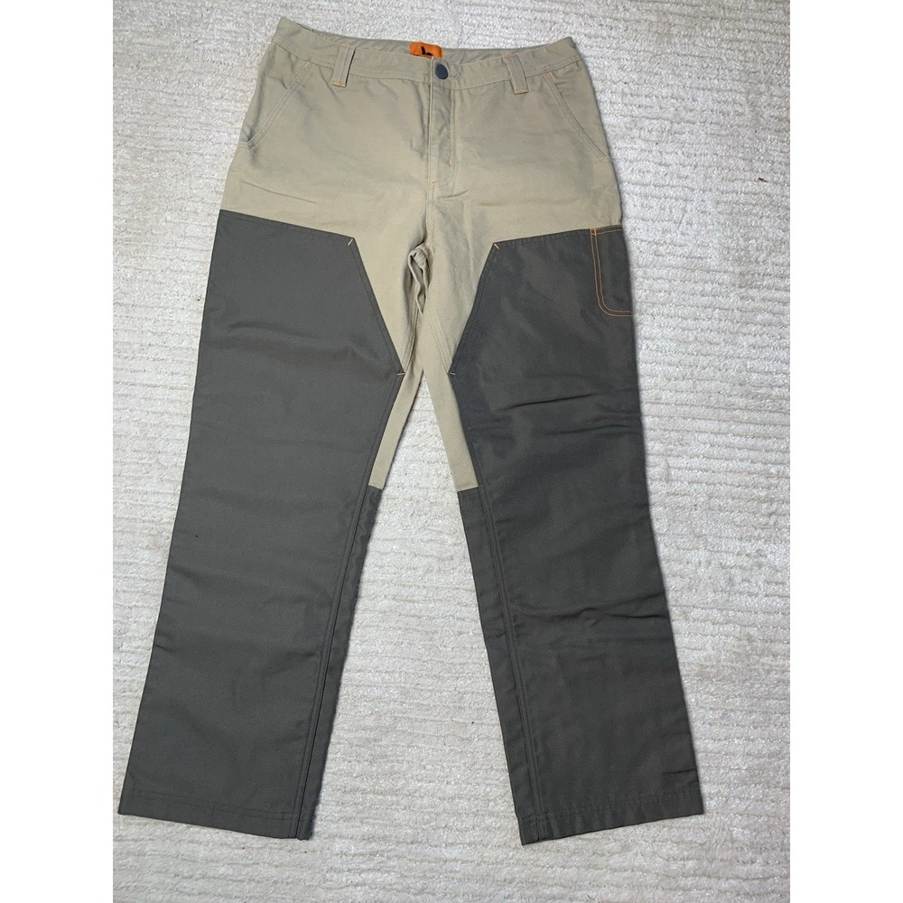 Field & Stream Upland Brush Pants Size 34 Tan Thorn Proof Hunting 100% Cotton